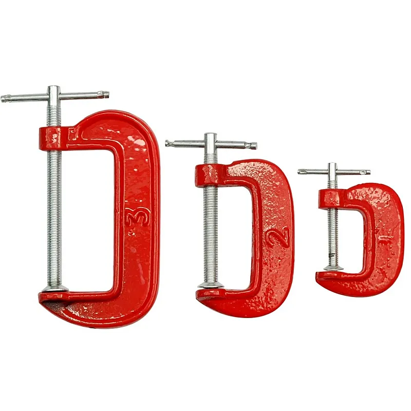 Струбцина VOREL набір тип-G 3 шт (25, 50,75 мм) [12/48] (38830) фото